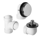 Mountain Plumbing Universal Deluxe Lift & Turn Plumber's Half Kit for Bath Waste and Overflow - Satin Chrome - BDWUNLTP/SC