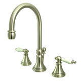 Kingston Brass Two Handle 8" to 16" Widespread Lavatory Faucet with Brass Pop-Up Drain - Brushed Nickel KS2988PL