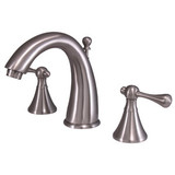 Kingston Brass Two Handle 8" to 16" Widespread Lavatory Faucet with Brass Pop-Up Drain - Brushed Nickel KS2978BL