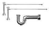 Mountain Plumbing Cross Handle New England/Massachusetts Supply Kit With P-Trap - Angle Sweat - Satin Chrome - MT629MASS-NL/SC