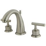 Kingston Brass Two Handle 8" to 16" Widespread Lavatory Faucet with Brass Pop-Up Drain - Brushed Nickel KS2968CML
