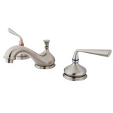 Kingston Brass Two Handle 8" to 16" Widespread Lavatory Faucet with Brass Pop-Up Drain - Brushed Nickel KS1168ZL