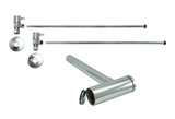 Mountain Plumbing Lavatory Supply Kit w/ Decorative Trap & Clean-Out Plug - Angle - Contemporary Lever Handle - (5/8" O.D.) 3/8" - Polished Chrome - MT9004-NL/CPB