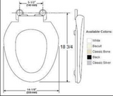 Mansfield SB200WH White Elongated Toilet Seat