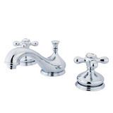 Kingston Brass Two Handle 8" to 16" Widespread Lavatory Faucet with Brass Pop-Up Drain - Polished Chrome KS1161AX