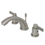 Kingston Brass Two Handle 8" to 16" Widespread Lavatory Faucet with Brass Pop-Up Drain - Brushed Nickel KB8968NDL