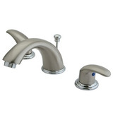 Kingston Brass Two Handle 8" to 16" Widespread Lavatory Faucet with Brass Pop-Up Drain - Brushed Nickel/Polished Chrome - KB6967LL
