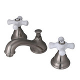Kingston Brass Two Handle 8" to 16" Widespread Lavatory Faucet with Brass Pop-Up Drain - Brushed Nickel KS5568PX