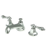 Kingston Brass Two Handle 8" to 16" Widespread Lavatory Faucet with Brass Pop-Up Drain - Polished Chrome KS4461AL