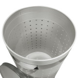 Krugg 50L Ventilated White and Polished Stainless Steel Laundry Bin & Hamper - Clothes Basket With Stainless Steel Lid