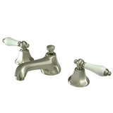 Kingston Brass Two Handle 8" to 16" Widespread Lavatory Faucet with Brass Pop-Up Drain - Brushed Nickel KS4468PL