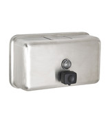 Alpine ALP423-SSB Manual Surface-Mounted Stainless Steel Liquid Soap Dispenser, 40 oz Capacity, Vertical