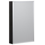 Craft + Main 19" x 30" Medicine Cabinet with Beveled Mirror and Interior Mirror - Black