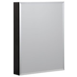 Craft + Main 23" x 30" Medicine Cabinet with Beveled Mirror and Interior Mirror - Black