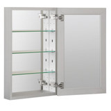 Foremost 19" x 30" Medicine Cabinet with Beveled Mirror and Interior Mirror - Satin