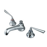 Kingston Brass Two Handle 8" to 16" Widespread Lavatory Faucet with Brass Pop-Up Drain - Polished Chrome - KS4461ZL