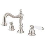 Kingston Brass Two Handle 8" to 14" Widespread Lavatory Faucet with Brass Pop-Up Drain - Brushed Nickel KS1978PL