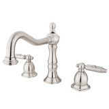 Kingston Brass Two Handle 8" to 14" Widespread Lavatory Faucet with Brass Pop-Up Drain - Brushed Nickel KS1978GL