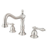 Kingston Brass Two Handle 8" to 14" Widespread Lavatory Faucet with Brass Pop-Up Drain - Brushed Nickel KS1978AL