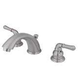 Kingston Brass Two Handle 4" to 8" Mini Widespread Lavatory Faucet with Pop-Up Drain Drain - Brushed Nickel KB968