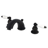 Kingston Brass Two Handle 4" to 8" Mini Widespread Lavatory Faucet with Pop-Up Drain Drain - Oil Rubbed Bronze KB965PL