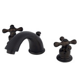 Kingston Brass Two Handle 4" to 8" Mini Widespread Lavatory Faucet with Pop-Up Drain Drain - Oil Rubbed Bronze KB965AX