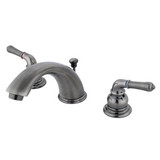 Kingston Brass Two Handle 4" to 8" Mini Widespread Lavatory Faucet with Pop-Up Drain Drain - Vintage Nickel KB963