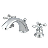 Kingston Brass Two Handle 4" to 8" Mini Widespread Lavatory Faucet with Pop-Up Drain Drain - Polished Chrome KB961AX