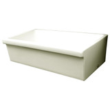 Whitehaus WHQ536-BISCUIT Farmhaus Fireclay Quatro Alcove Large Reversible Sink with Decorative 2 1/2 in.  or 2 in. Lip - Biscuit - 36 inch