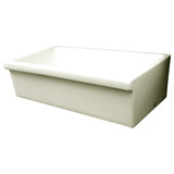 Whitehaus WHQ536-BISCUIT Farmhaus Fireclay Quatro Alcove Large Reversible Sink with Decorative 2 1/2 in. or 2 in. Lip - Biscuit - 36 inch