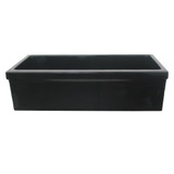 Whitehaus WHQ536-BLACK Farmhaus Fireclay Quatro Alcove Large Reversible Sink with Decorative 2 1/2 in.  or 2 in. Lip - Black - 36 inch