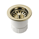 Whitehaus WC2BASK-B 2" Basket Strainer - Polished Brass
