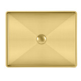 Whitehaus WHNPL1578-B Noah Plus 10 Gauge Frame, Rectangular Top Mount Sink Set with Center Drain - Brass
