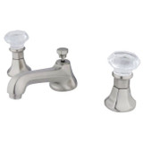 Kingston Brass KS4468WCL Two Handle Widespread Lavatory Faucet With Crystal Handle - Brushed Nickel