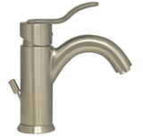Whitehaus 3-04012-BN Galleryhaus Single Handle Lavatory Faucet with Pop-up Drain - Brushed Nickel
