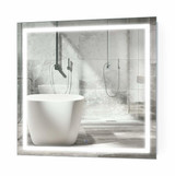 Krugg Icon LED Lighted Bathroom Mirror 36 Inch X 36 Inch with Defogger & Dimmer - Icon3636