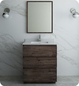 Fresca FVN3130ACA-FC Formosa 30" Floor Standing Modern Bathroom Vanity w/ Mirror - Acacia Wood