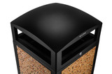 Alpine ALP471-40-SIL Rugged 40-Gallon All-Weather Trash Containers with Steel Panels
