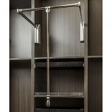 Hardware Resources 1532SC-PC Polished Chrome Soft-close 33 Inch - 48 Inch Expanding Wardrobe Lift
