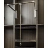 Hardware Resources Polished Chrome Soft-close 33 Inch - 48 Inch Expanding Wardrobe Lift - 1532SC-PC