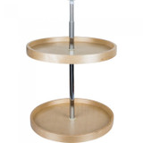 Hardware Resources BLSR218-SET 18 Inch Round Banded Lazy Susan Set with Twist and Lock Adjustable Pole
