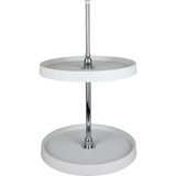 Hardware Resources 24 Inch Diameter Round Plastic Lazy Susan Set with Chrome Hubs - PLSMR24