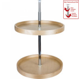 Hardware Resources BLSR220-SET 20 Inch Round Banded Lazy Susan Set with Twist and Lock Adjustable Pole