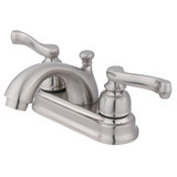 Kingston Brass Two Handle 4" Centerset Lavatory Faucet with Pop-Up Drain - Brushed Nickel KB5608FL