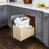 Hardware Resources Preassembled 35 Quart Single Pullout Waste Container System - CAN-WBMS35WH