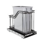 Hardware Resources Metal Single Trashcan Black Nickel with Grey - SWS-MBMS35GBN