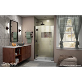 DreamLine D13006572-06 Unidoor-X 42 1/2-43 in. W x 72 in. H Frameless Hinged Shower Door in Oil Rubbed Bronze