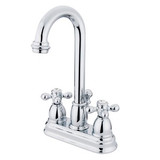 Kingston Brass Two Handle 4" Centerset Lavatory Faucet with Pop-Up Drain Drain - Polished Chrome KB3611AX