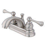 Kingston Brass Two Handle 4" Centerset Lavatory Faucet with Pop-Up Drain - Brushed Nickel KB3608BL