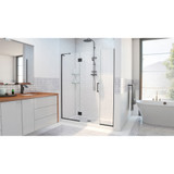 DreamLine D12814572-09 Unidoor-X 48 1/2-49 in. W x 72 in. H Frameless Hinged Shower Door in Satin Black